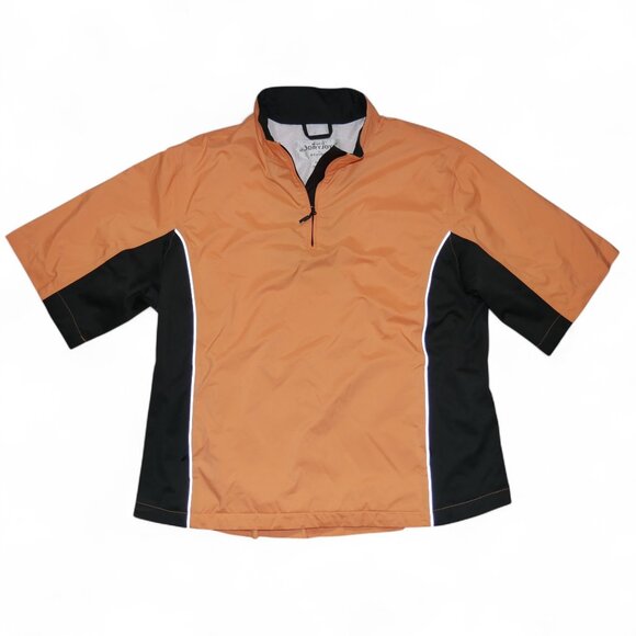 DryJoys by FootJoy Womens Short Sleeve 1/4 Zip Windbreaker Jacket Size Large - Picture 1 of 6
